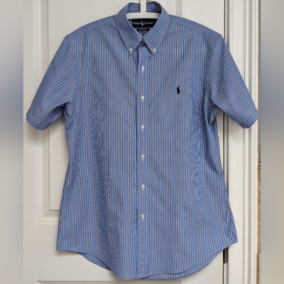 Ralph Lauren Custom Fit Short Sleeve Button Down Shirt - size M - Picture 1 of 4